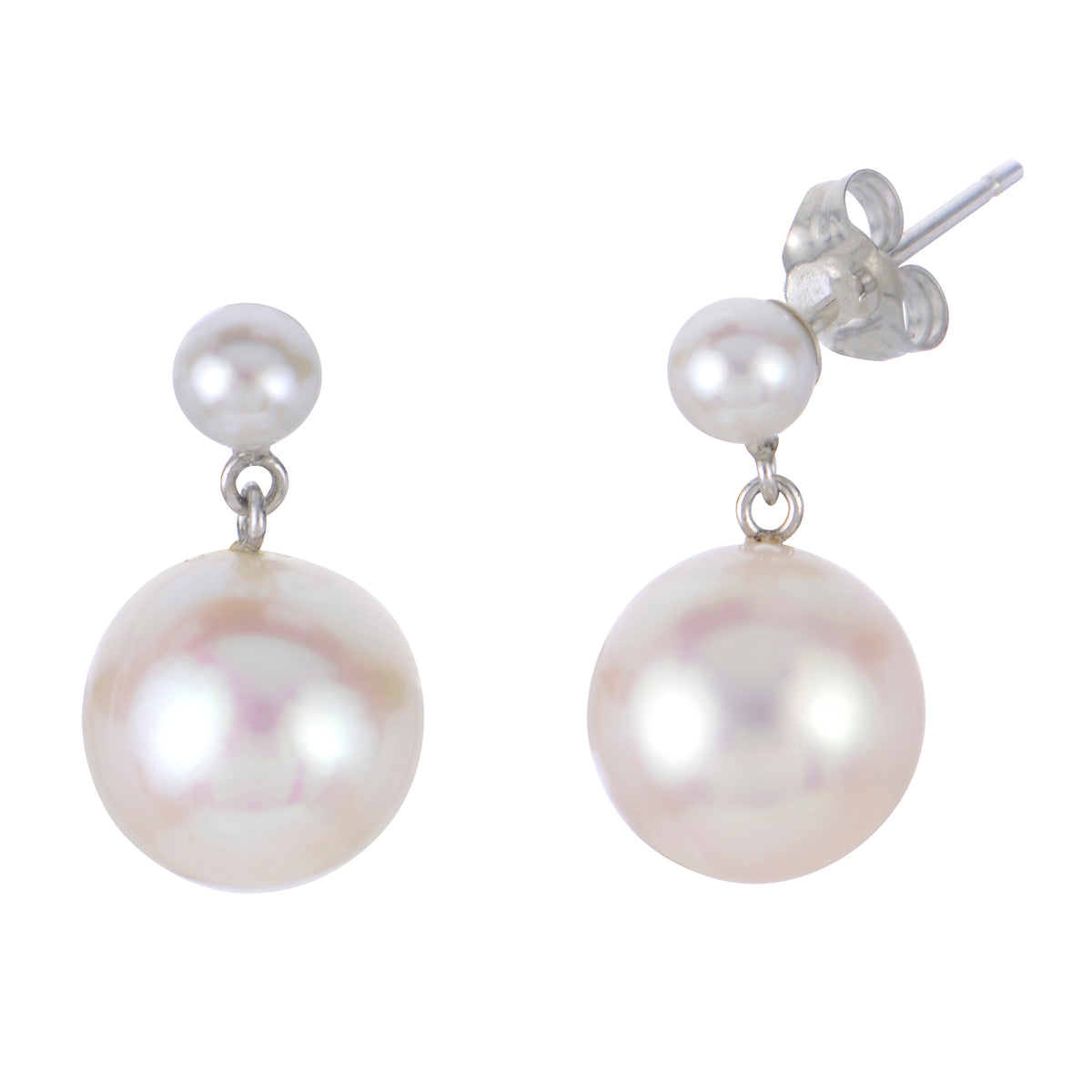 14KT White Gold Freshwater Pearl Earring