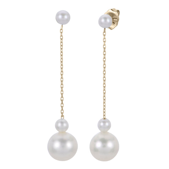 14KT White Gold Freshwater Pearl Earring