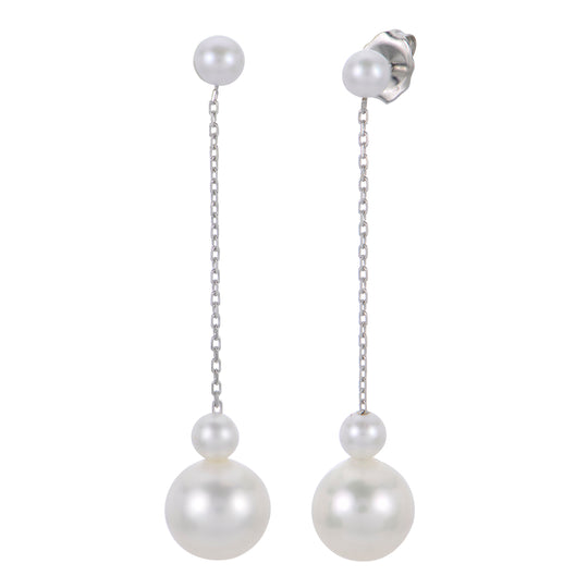 14KT White Gold Freshwater Pearl Earring