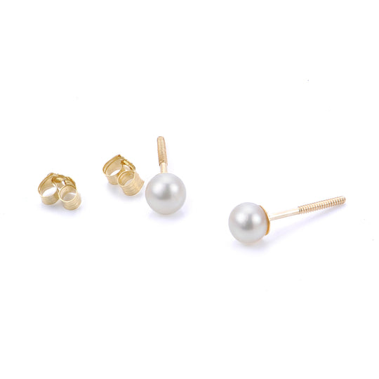 Children's 14KT Yellow Gold Freshwater Pearl Earring