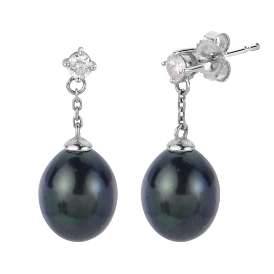 14KT White Gold Freshwater Pearl Earring