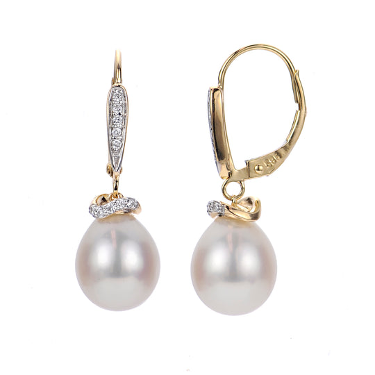 14KT Yellow Gold Freshwater Pearl Earring