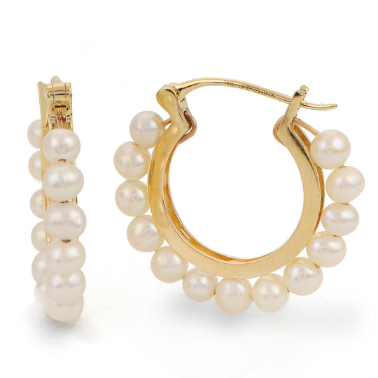 14KT Yellow Gold Freshwater Pearl Earring