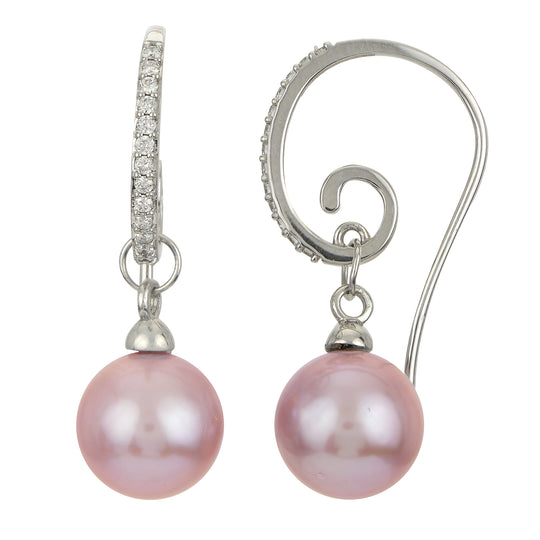 14KT White Gold Freshwater Pearl Earring