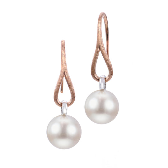 14KT White Gold Freshwater Pearl Earring