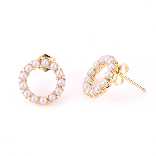 14KT Yellow Gold Freshwater Pearl Earring