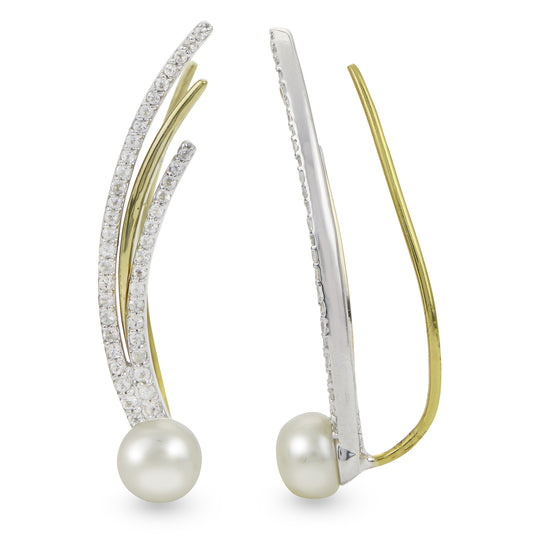 10KT Yellow Gold Freshwater Pearl Earring