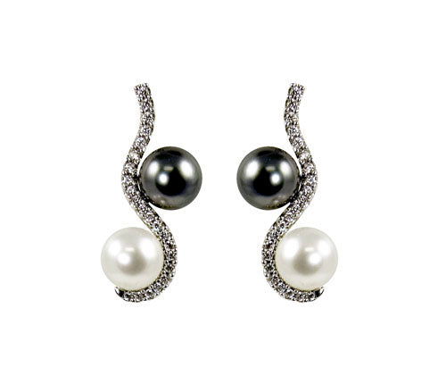 14KT White Gold Freshwater Pearl Earring