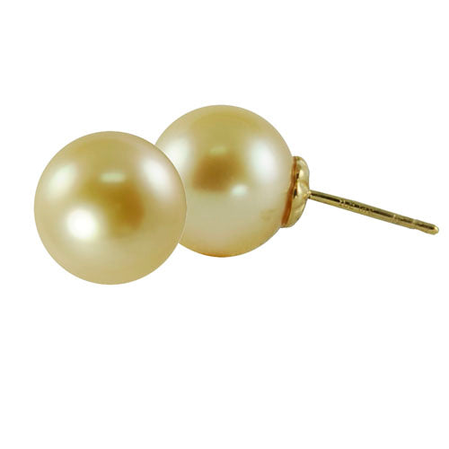 14KT Yellow Gold Golden South Sea Pearl Earring