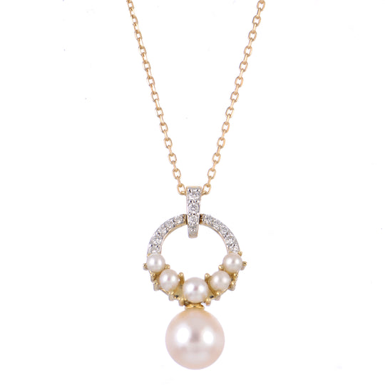 14KT Yellow Gold Freshwater Pearl Necklace