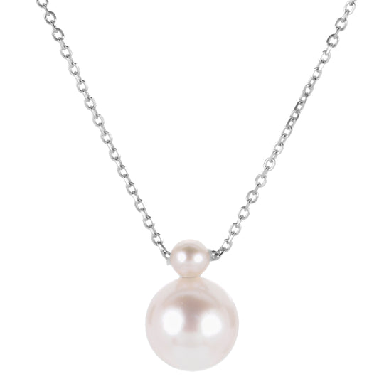 14KT White Gold Freshwater Pearl Necklace
