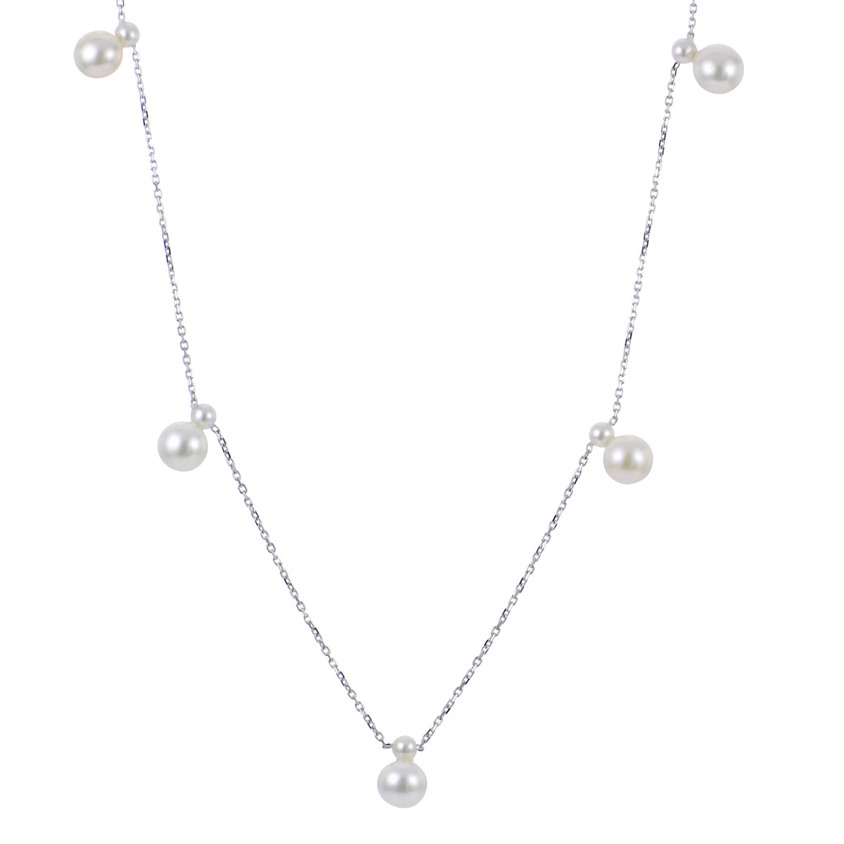 14KT White Gold Freshwater Pearl Necklace