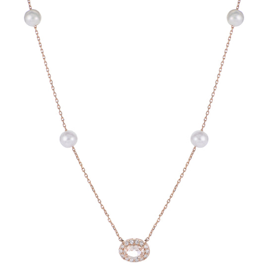 14KT Rose Gold Freshwater Pearl Necklace