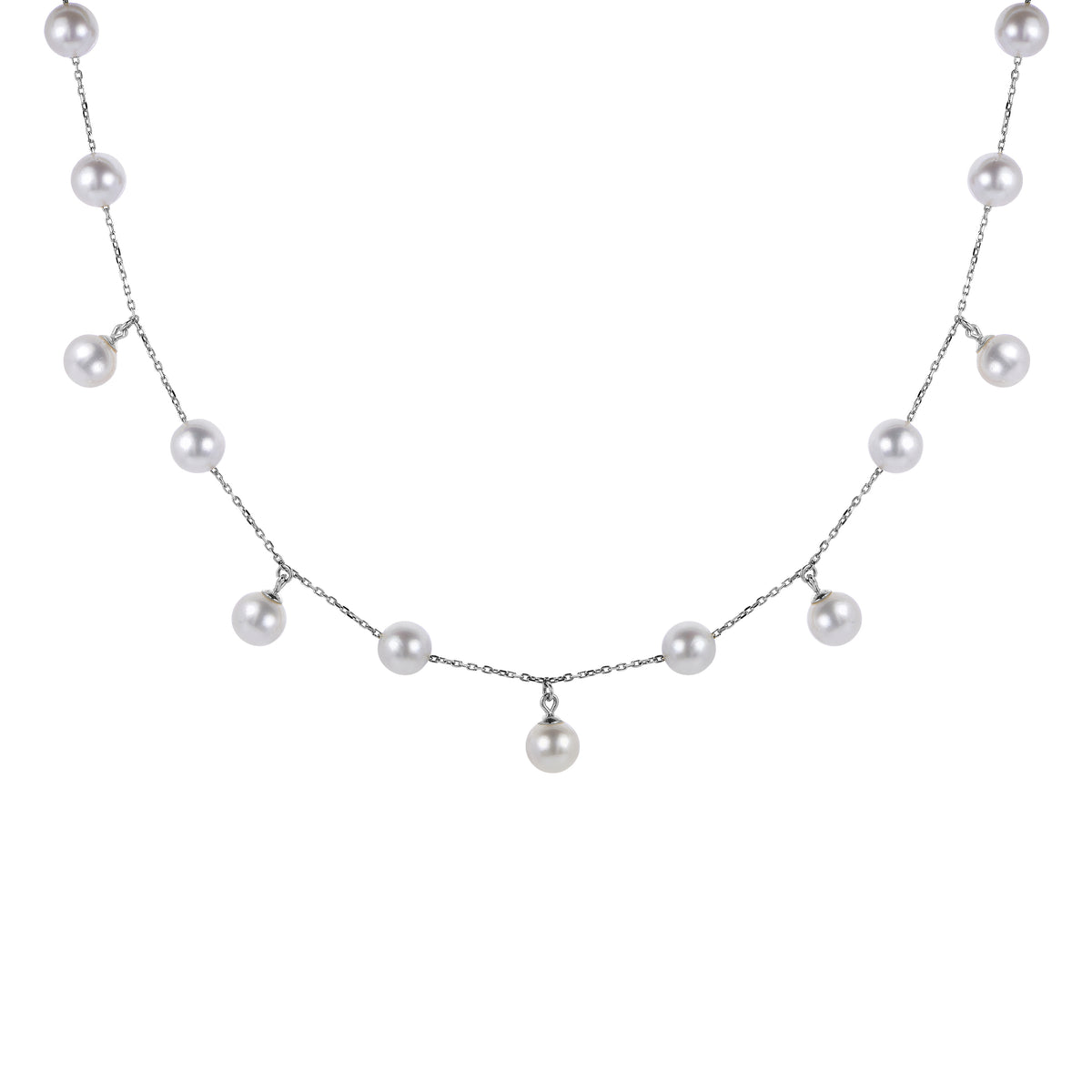 14KT White Gold Freshwater Pearl Necklace