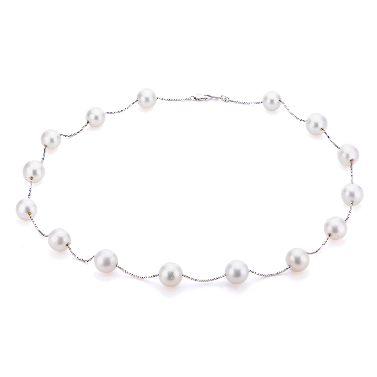 14KT White Gold Freshwater Pearl Necklace