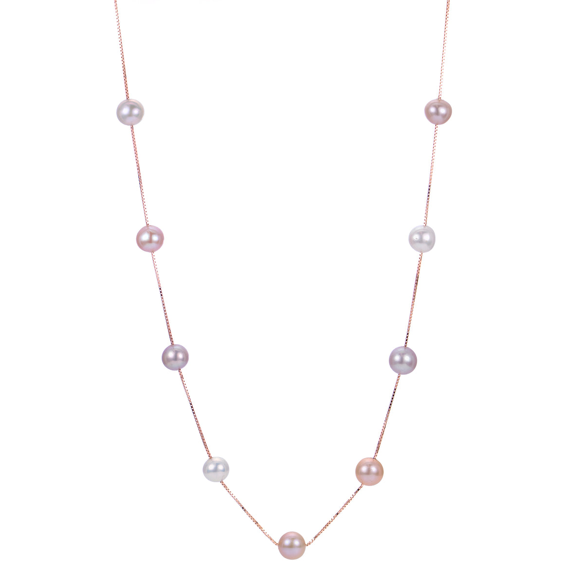 14KT Rose Gold Freshwater Pearl Necklace