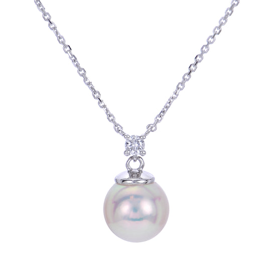 14KT White Gold Akoya Pearl Necklace