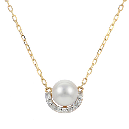 14KT Yellow Gold Akoya Pearl Necklace