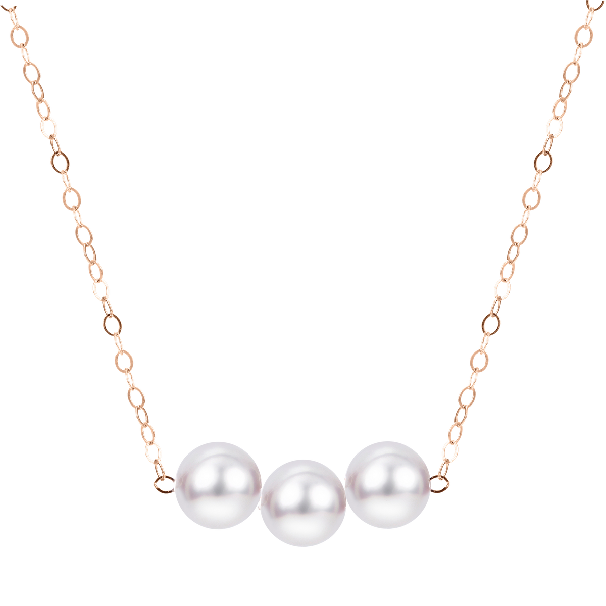 14KT Yellow Gold Akoya Pearl Necklace