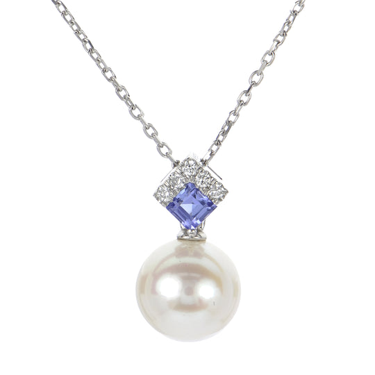 14KT White Gold Freshwater Pearl Pendant