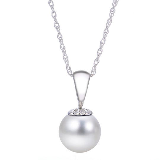 14KT White Gold Akoya Pearl Pendant