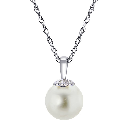14KT White Gold Freshwater Pearl Pendant