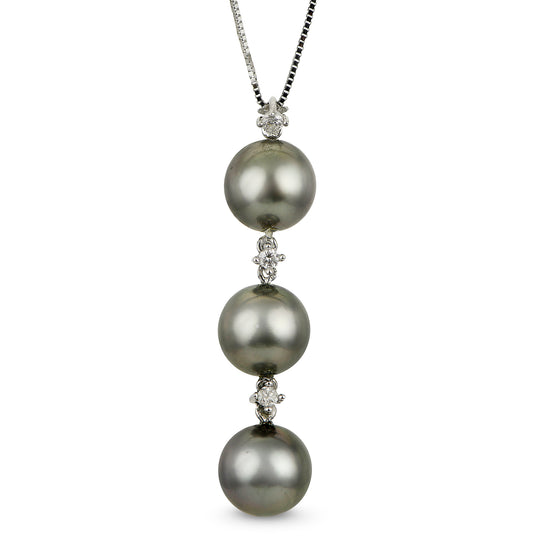 14KT White Gold Tahitian Pearl Pendant