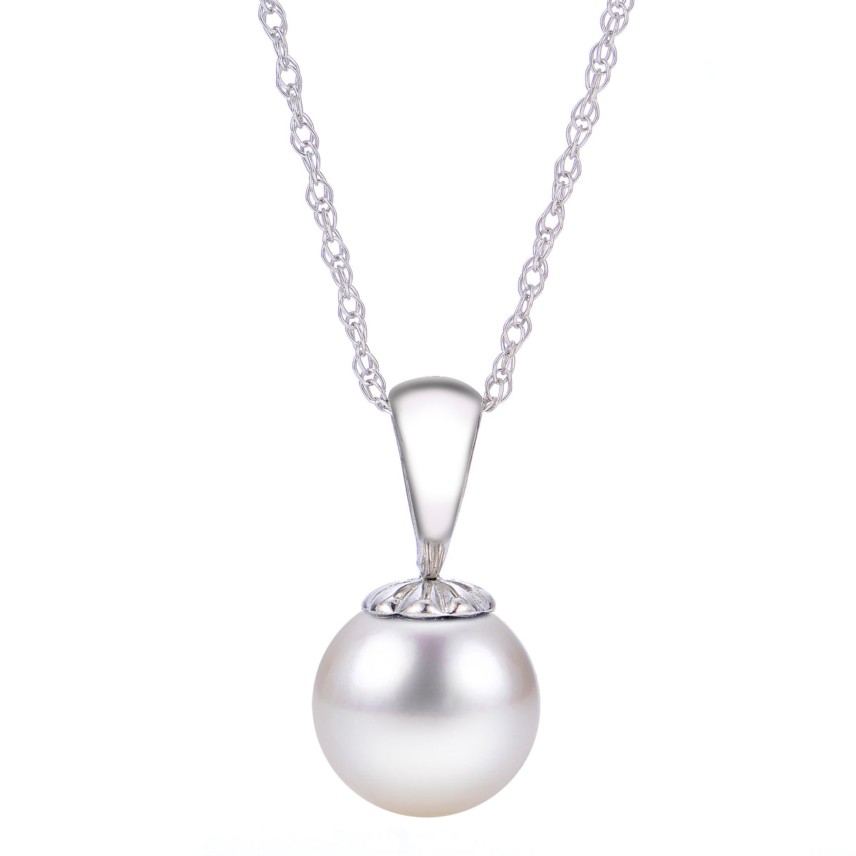 14KT White South Sea Pearl Pendant (Select Quality, Size, & Gold Color)