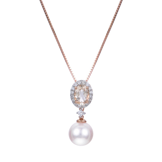 14KT Rose Gold Akoya Pearl Pendant