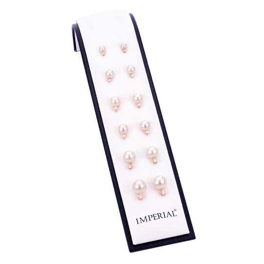 "A" Quality Akoya Pearl & Diamond Stud Unit