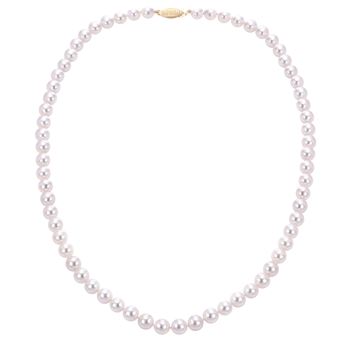 "Crown" Quality Akoya Pearl Strand (Select Gold Color & Pearl Size)